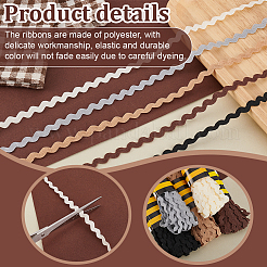 5 комплект лент из полипропиленового волокна 5 цветов SRIB-PH0001-48