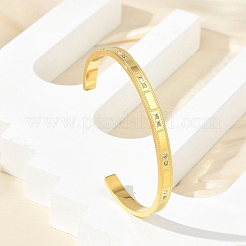 Браслеты-манжеты из нержавеющей стали 304 BJEW-P348-02F-G