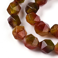 Окрашенные природные белый нефрит бисер пряди&nbsp;G-T139-8mm-45H