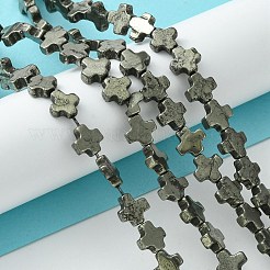 Fili di perline di pirite naturale&nbsp;G-D067-M04