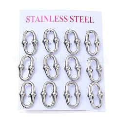 6 пара сережек-гвоздиков из нержавеющей стали 304&nbsp;EJEW-C180-01P