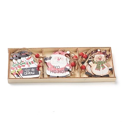 Tema navideño madera grandes decoraciones colgantes&nbsp;HJEW-F010-05