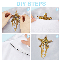 6 шт. 6-х стилистические стразы из смолы горячей фиксации (клей-расплав на обратной стороне) DIY-PH0006-99