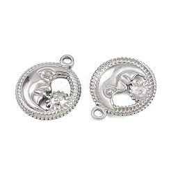 304ステンレスペンダント  月と太陽のチャーム  ステンレス鋼色  21.5x18x3mm  穴：2mm&nbsp;STAS-L303-12P
