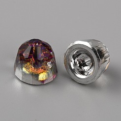 Гальванизируйте прозрачные стеклянные бусины EGLA-WH0001-08B