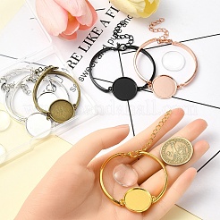 Наборы для самостоятельного изготовления ювелирных изделий из сплава с куполом&nbsp;DIY-YW0010-36