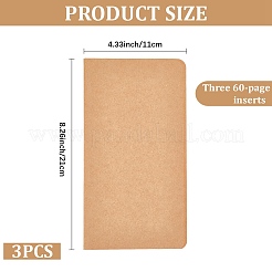 3 Stück leere Notizbücher aus Papier&nbsp;AJEW-CP0009-79