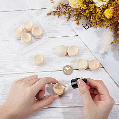 10 diffusore di aromaterapia in legno semicircolare&nbsp;AJEW-GF0015-18A