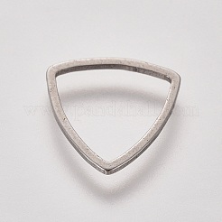 ステンレス鋼の連結リング  三角形  ステンレス鋼色  11.5x12x0.8mm  内径：9.5x9.5mm&nbsp;STAS-WH0014-15A