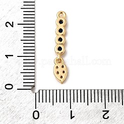 Pendentifs avec zircon cubiques à micro-pavés en laiton&nbsp;KK-P340-13G-02
