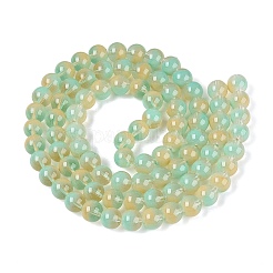 Colliers de perles acryliques imitation œil de chat&nbsp;OACR-Q197-01C-10