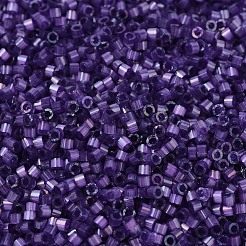 MIYUKIデリカビーズ  シリンダー  日本製シードビーズ  11/0  （db1810)染め紫絹サテン  1.3x1.6mm  穴：0.8mm  約2000PCS /ボトル  10 G /ボトル&nbsp;SEED-JP0008-DB1810