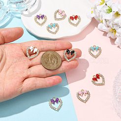 10 pz 6 colori smalto in lega con ciondoli di strass&nbsp;FIND-FS0005-38KCG