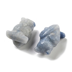 Окрашенные и нагретые натуральные синие резные фигурки из авантюрина&nbsp;DJEW-L023-G05