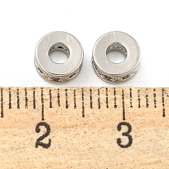 Реечное покрытие латунь микро паве кубический цирконий распорные бусины&nbsp;KK-F089-39B-P05