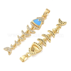Pendentifs en laiton zircon cubique transparent&nbsp;CU-CBA280C-01G-02