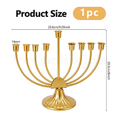 Porte-bougie menorah en fer à une branche&nbsp;AJEW-WH0696-763