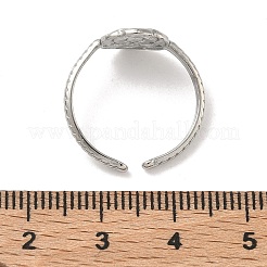 Anelli aperti con polsino in acciaio inossidabile 304&nbsp;RJEW-D343-02P