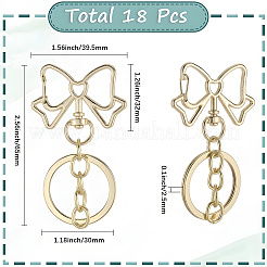 18 шт. застежки для брелка из сплава&nbsp;KEYC-SC0001-74B-G