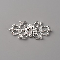 Застежки-защелки из цинкового сплава с кристаллами и стразами&nbsp;LS-FIND-WH0008-19S