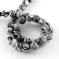 Окрашенные синтетическое драгоценный камень круглый шарик нити&nbsp;G-Q939-01B-08