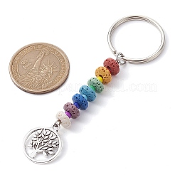Porte-clés pendentif en alliage de style tibétain arbre de vie&nbsp;KEYC-JKC00683