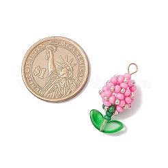 Подвески-бутоны из стеклянных бусинок&nbsp;PALLOY-MZ00760-05