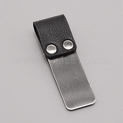 Messing mit Stiftclip aus PU-Leder&nbsp;LS-AJEW-WH0252-32P