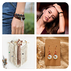 Наборы для самостоятельного изготовления накладок для волос DIY-FW0001-30