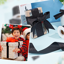 Блестящие полиэфирные ленты&nbsp;SRIB-WH0011-105F-02