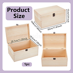 Cajas de almacenamiento de madera&nbsp;WOOD-WH0062-50A
