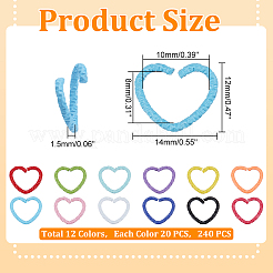 240 шт. 12-х цветные железные соединительные кольца для выпечки IFIN-PH0005-17