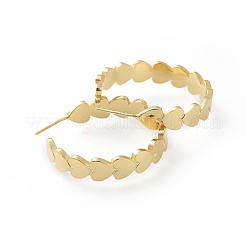 Латунь серьги EJEW-L234-15G