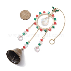 Рождественские обернутые стеклянные бусины HJEW-MZ00083