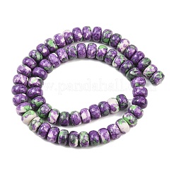 Нити окрашенных синтетических бусин из речного камня G-Z105-C01-01B