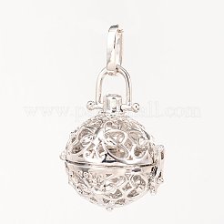 Экологически чистые латунные полые круглые подвески в стойке KK-M180-14-NR