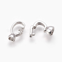 Латунные микро проложить кубического циркония раз за застежками KK-P164-08P