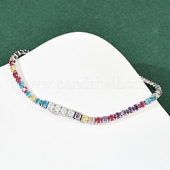 925 теннисный браслет из стерлингового серебра с микропаве из кубических цирконий для женщин&nbsp;BJEW-C117-01A-P01