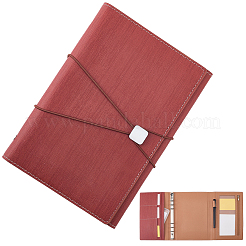 Funda para cuaderno recargable de piel sintética con correa elástica y cierre metálico.&nbsp;AJEW-WH20006-565B