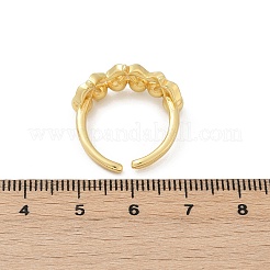 Латунные эмалевые открытые манжеты для женщин RJEW-U057-09G