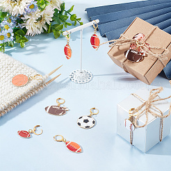 Подвесные маркеры для петель на спортивную тему: регби/футбол/баскетбол/бейсбол HJEW-AB00428