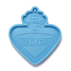 Флакон духов сердце со словом мальчики слезы кулон силиконовые Молды&nbsp;LS-DIY-M034-24