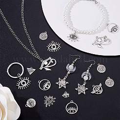 Ahademaker 110шт 11 стильных подвесных оправы из сплава со стразами FIND-GA0006-99AS