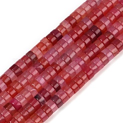 Окрашенные естественный агат бисер пряди&nbsp;G-U030-B01-04