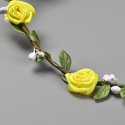 Повязки на голову с искусственными розами из полиэстера AJEW-WH20019-03E