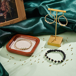 600 шт. латунные круглые распорные бусины для стойки&nbsp;KK-PH0005-84