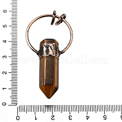 Большие подвески с граненой заостренной пулей и натуральным тигровым глазом&nbsp;G-Q350-05C