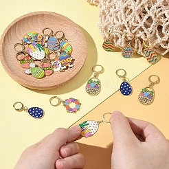 20 шт. 10 стиля пасхальных эмалевых подвесных украшений из сплава&nbsp;HJEW-YW00289