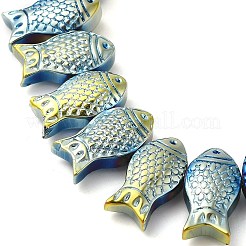 Стеклянные бусины с гальваническим покрытием  EGLA-C007-05C