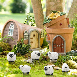 40 шт. миниатюрные украшения в виде овечек из смолы&nbsp;AJEW-SP0003-30